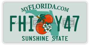 FHIY47  license plate in FL