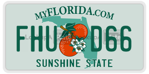 FHUD66  license plate in FL