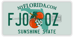 FJ00Z  license plate in FL