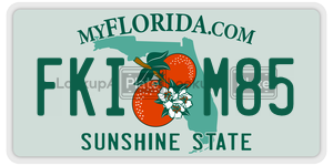FKIM85  license plate in FL