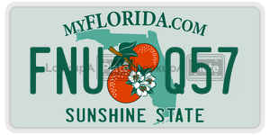 FNUQ57  license plate in FL