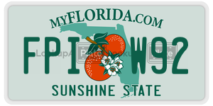 FPIW92  license plate in FL