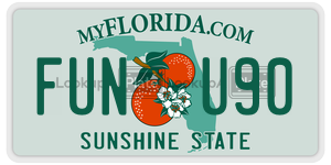 FUNU90 license plate in Florida