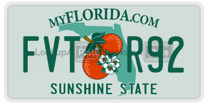 FVTR92  license plate in FL