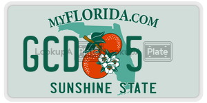 GCD5  license plate in FL