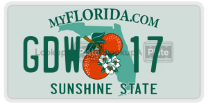 GDW17  license plate in FL