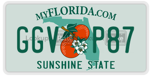 GGVP87 license plate in Florida