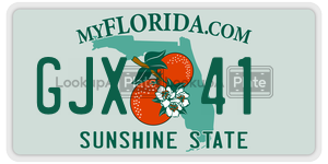 GJX41  license plate in FL