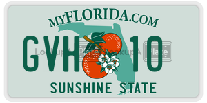 GVH10 license plate in Florida
