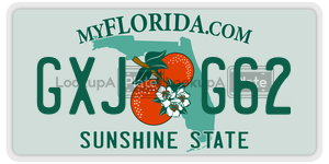 GXJG62  license plate in FL