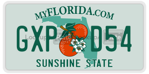 GXPD54 license plate in Florida