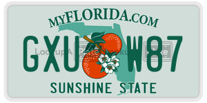 GXUW87 license plate in Florida
