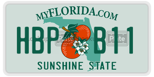 HBPB11 license plate in Florida