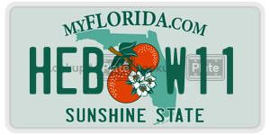 HEBW11 license plate in Florida