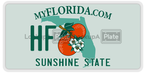 HF license plate in Florida