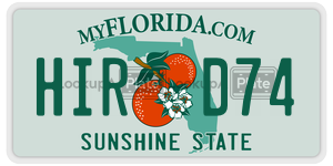 HIRD74  license plate in FL