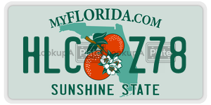HLCZ78 license plate in Florida