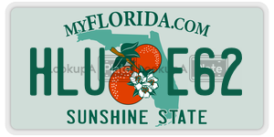 HLUE62 license plate in Florida
