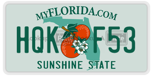 HQKF53  license plate in FL