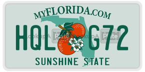 HQLG72 license plate in Florida