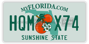 HQMX74  license plate in FL