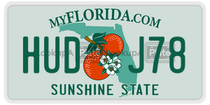 HUDJ78  license plate in FL
