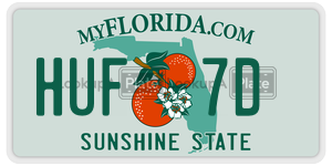 HUF7D  license plate in FL