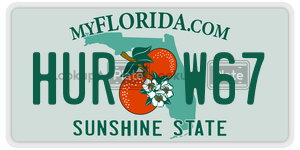 HURW67  license plate in FL