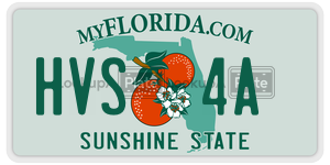 HVS4A  license plate in FL
