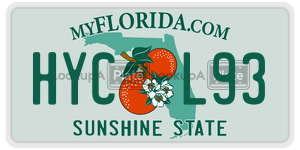 HYCL93 license plate in Florida