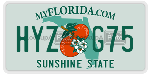 HYZG75 license plate in Florida