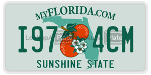 I974CM  license plate in FL