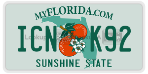 ICNK92  license plate in FL