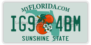 IG94BM  license plate in FL