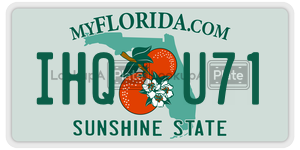 IHQU71  license plate in FL