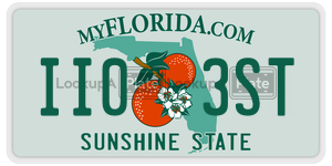 II03ST license plate in Florida