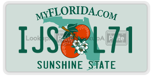 IJSL71 license plate in Florida