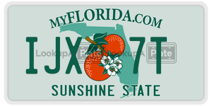 IJX7T license plate in Florida