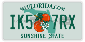 IK57RX license plate in Florida