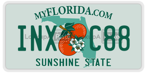 INXC88 license plate in Florida