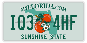 IQ34HF  license plate in FL