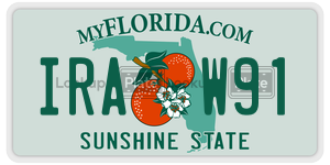 IRAW91  license plate in FL