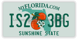 IS23BG  license plate in FL