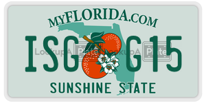 ISGG15 license plate in Florida