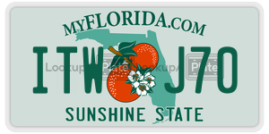 ITWJ70  license plate in FL