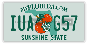 IUAG57  license plate in FL