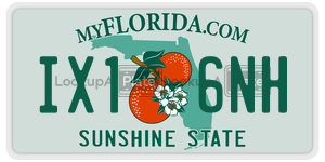 IX16NH license plate in Florida