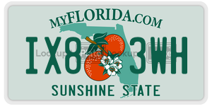 IX83WH  license plate in FL