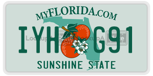 IYHG91  license plate in FL