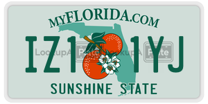 IZ11YJ  license plate in FL